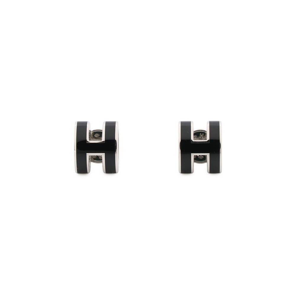 HERMES Black Earrings
